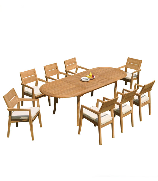 117" Oval Table with Vellore Chairs