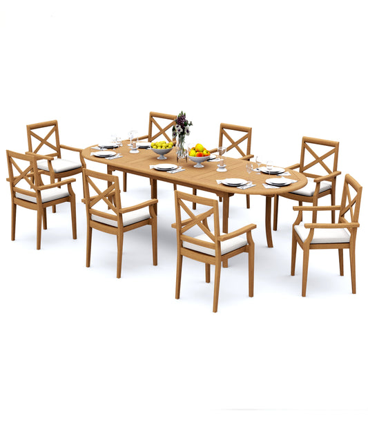 117" Oval Table with Granada Chairs