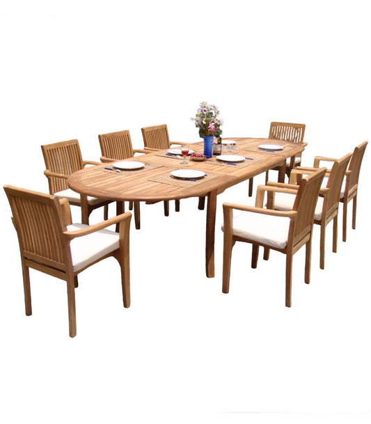 117" Oval Table with Lua Chairs