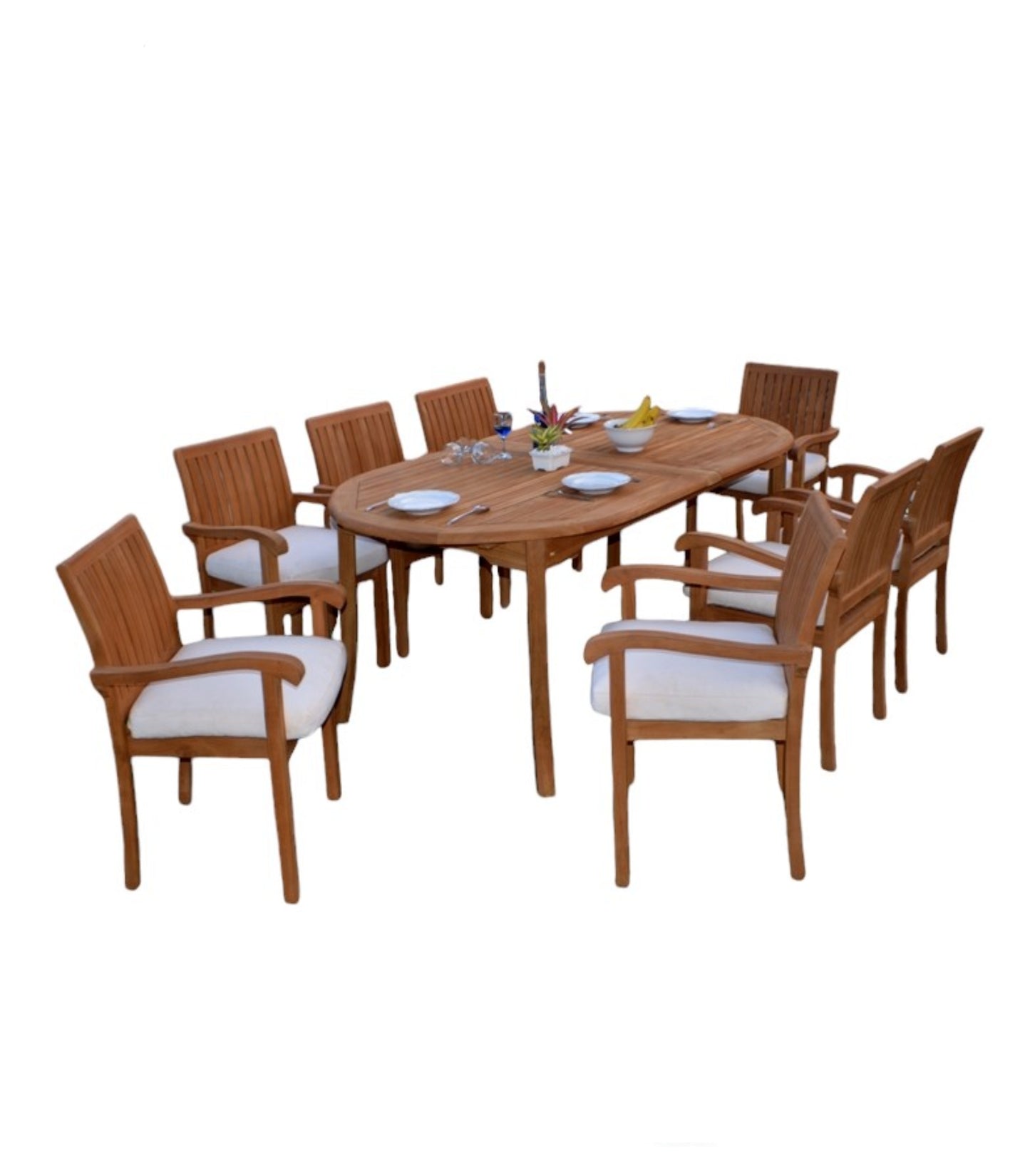 117" Oval Table with Napa Chairs