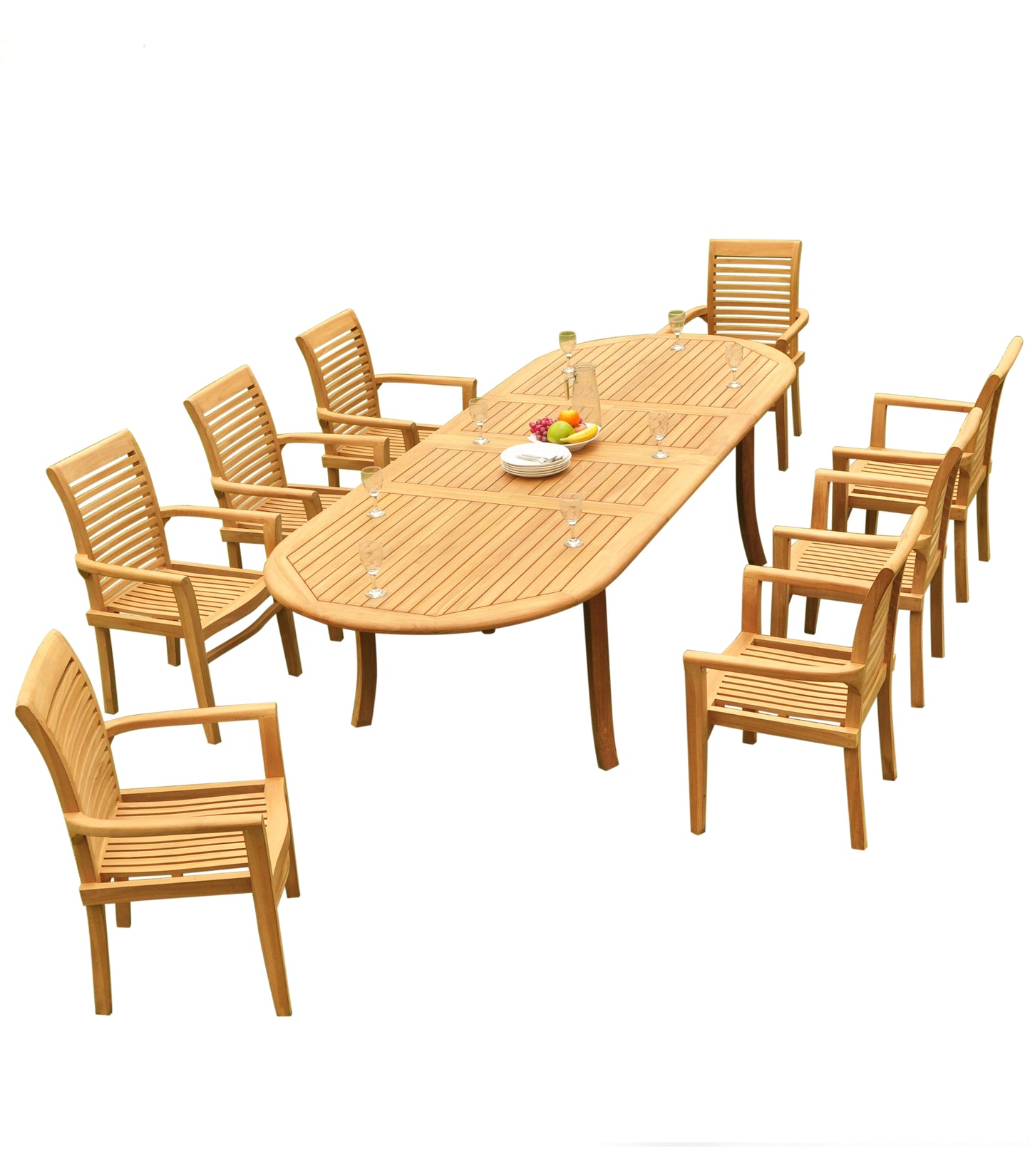 117" Oval Table with Mas Chairs