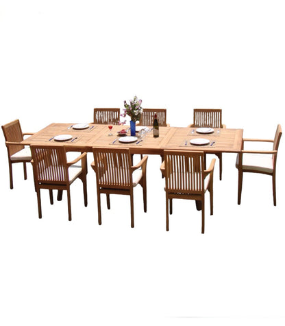 117" Rectangle Table with Lua Chairs