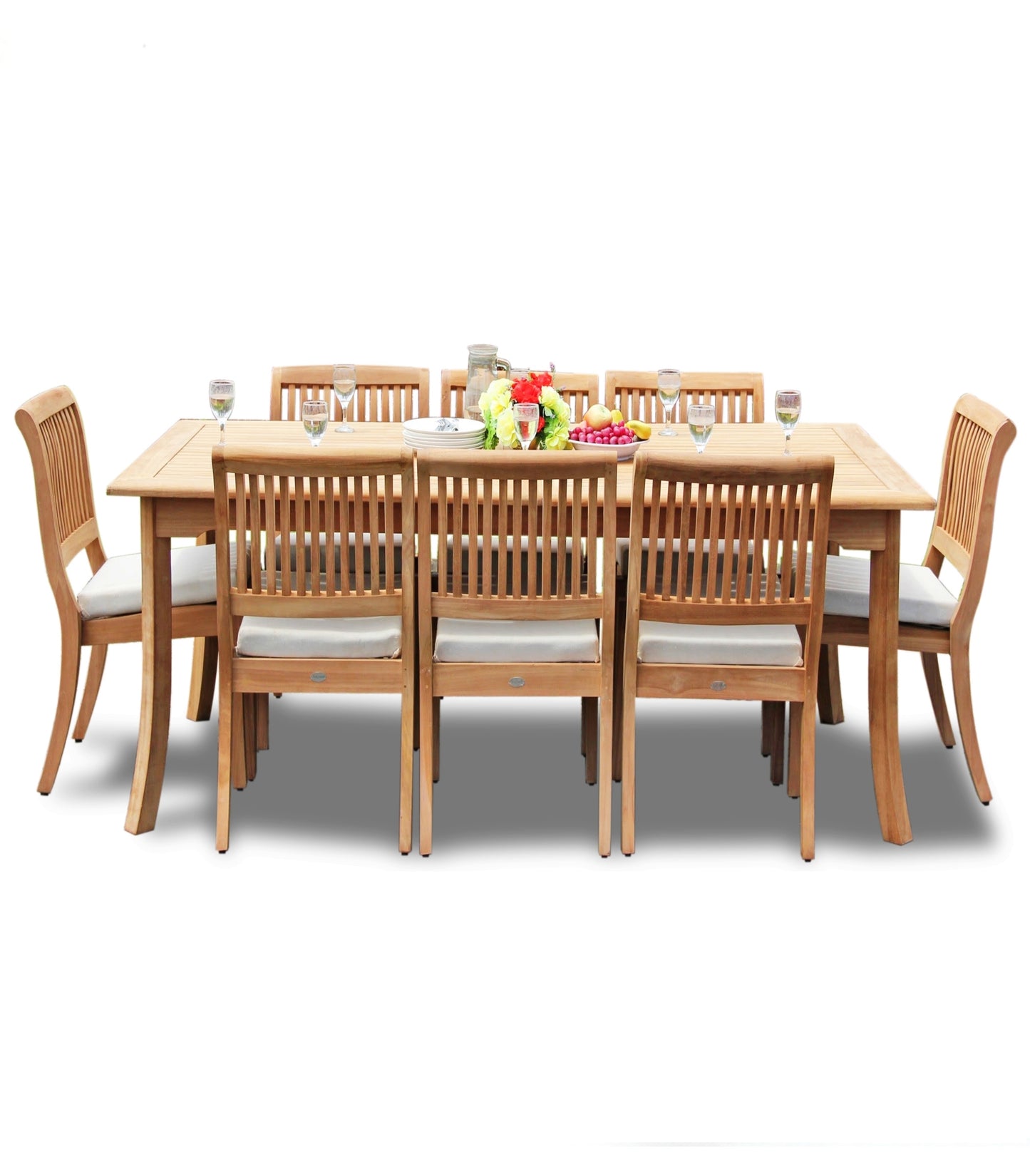 117" Rectangle Table with Arbor Armless Chairs