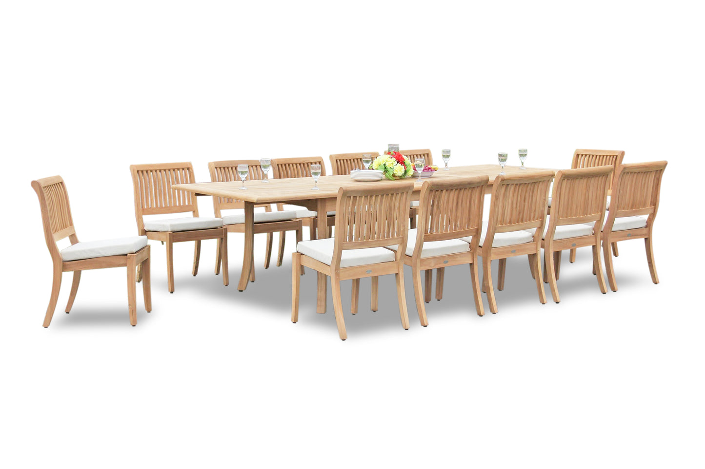 117" Rectangle Table with Arbor Armless Chairs