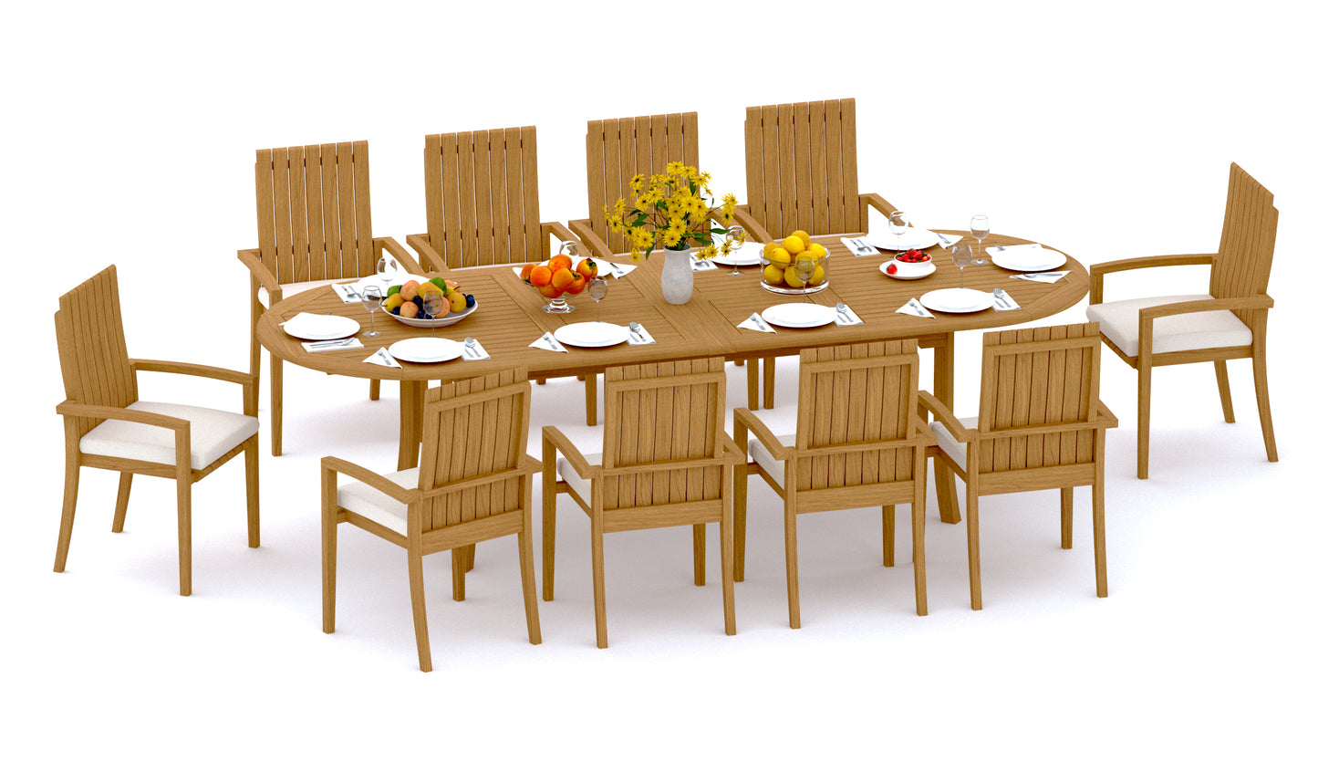 117" Oval Table with Goa Chairs