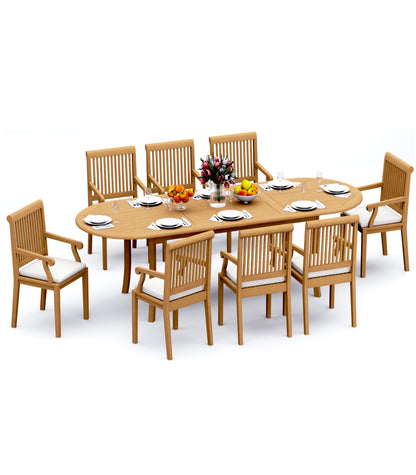 117" Oval Table with Sack Chairs