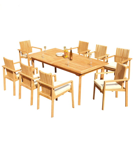 117" Rectangle Table with Clipper Chairs