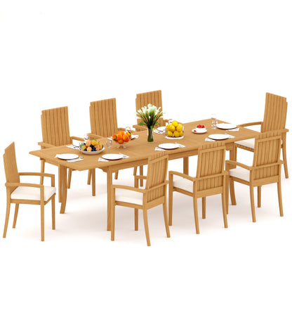 117" Rectangle Table with Goa Chairs