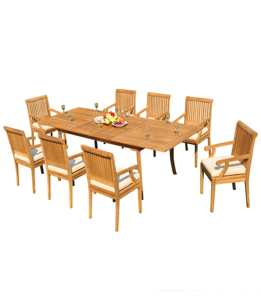 117" Rectangle Table with Sack Chairs