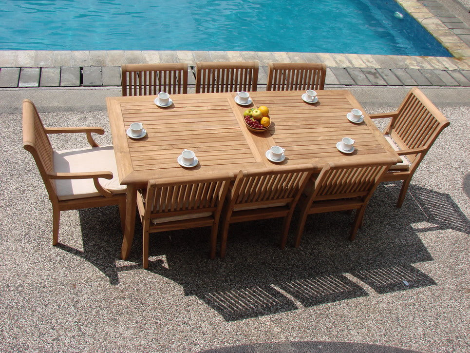 117" Rectangle Table with Sack Chairs