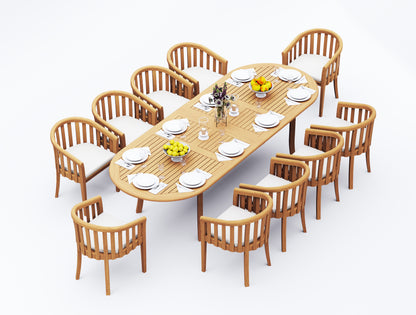 117" Oval Table with Lenong Chairs