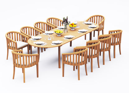 117" Oval Table with Lenong Chairs