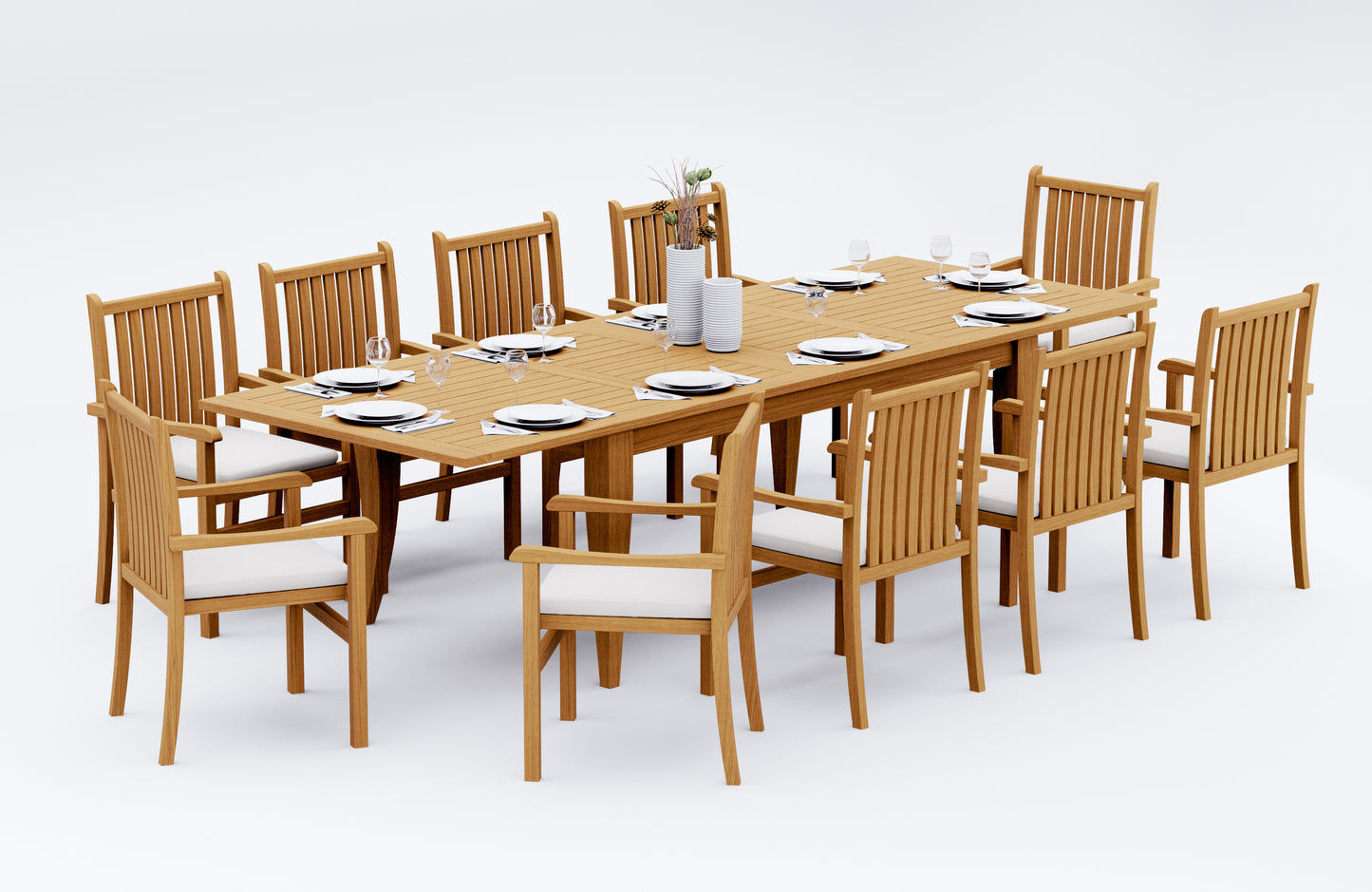 122" Atnas Dining Table with Cahyo Chairs