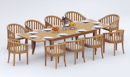 122" Atnas Dining Table with Lenong Chairs