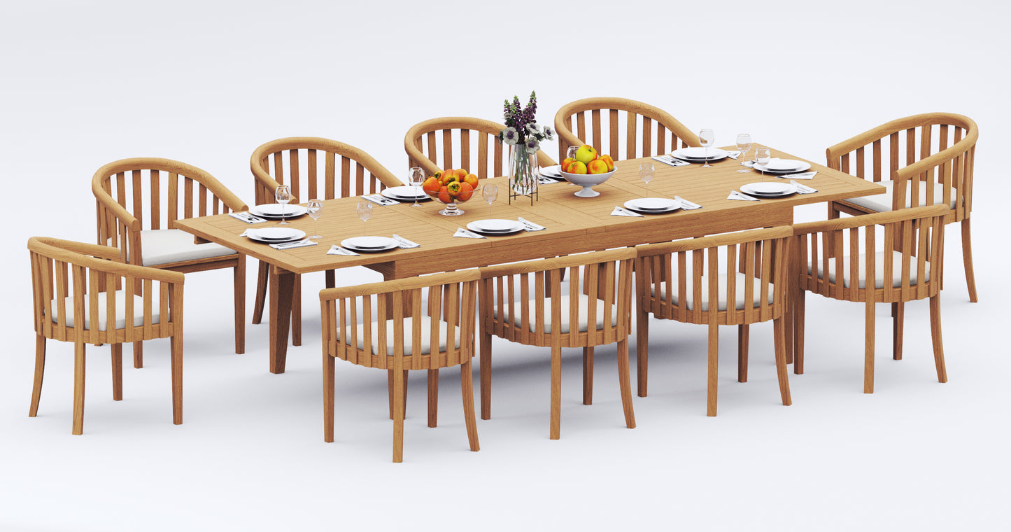 122" Caranas Dining Table with Lenong Chairs