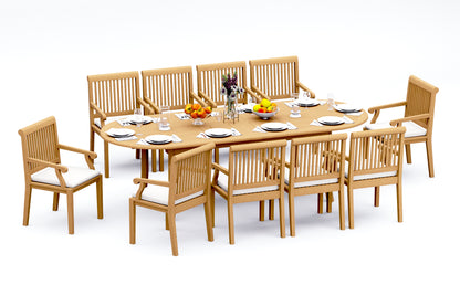 117" Oval Table with Sack Chairs