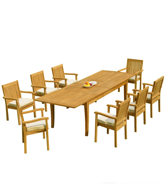 122" Atnas Dining Table with Leveb Chairs