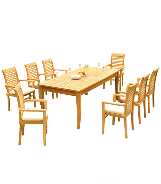 122" Atnas Dining Table with Mas Chairs