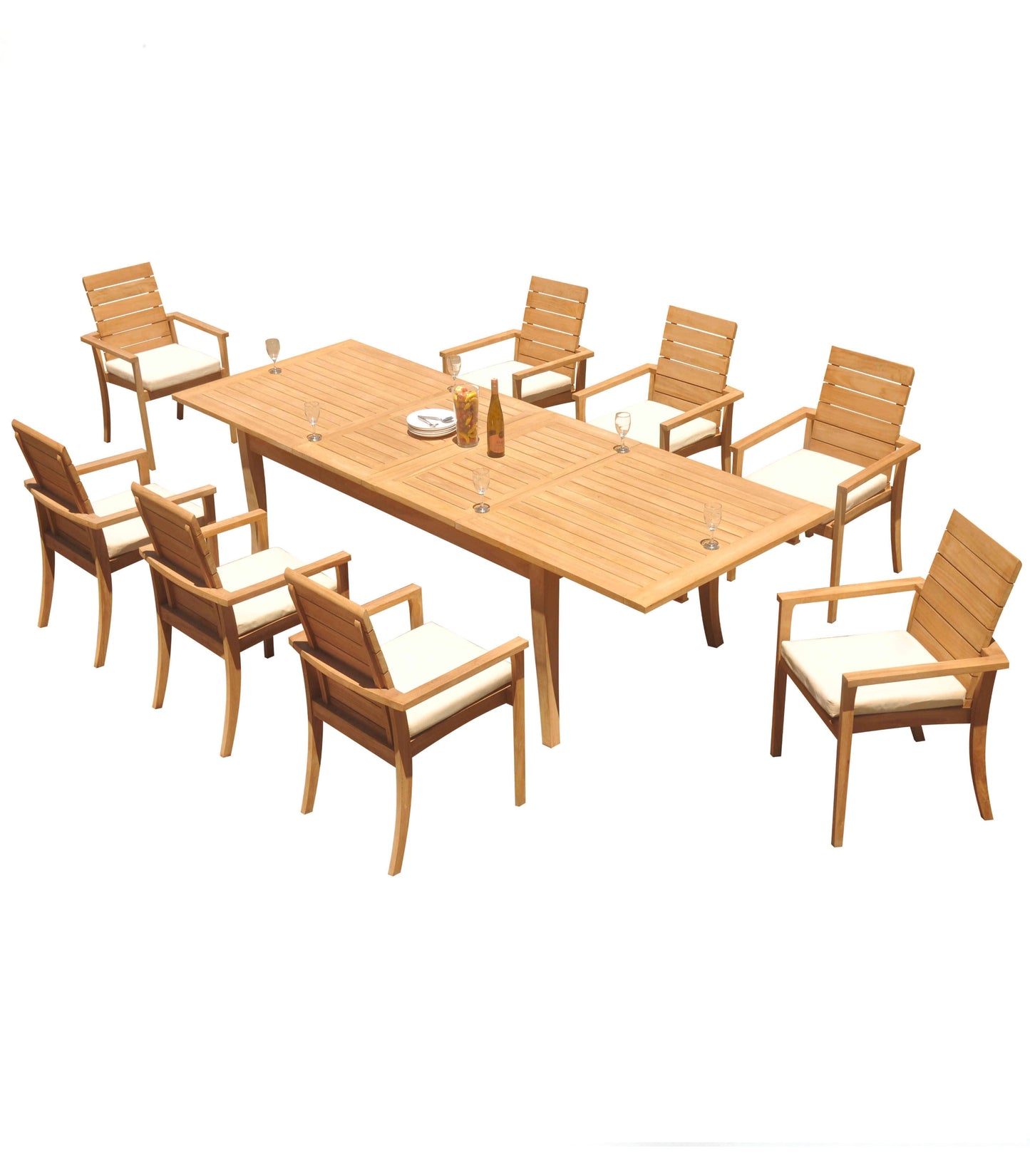 122" Atnas Dining Table with Algrave Stacking Chairs