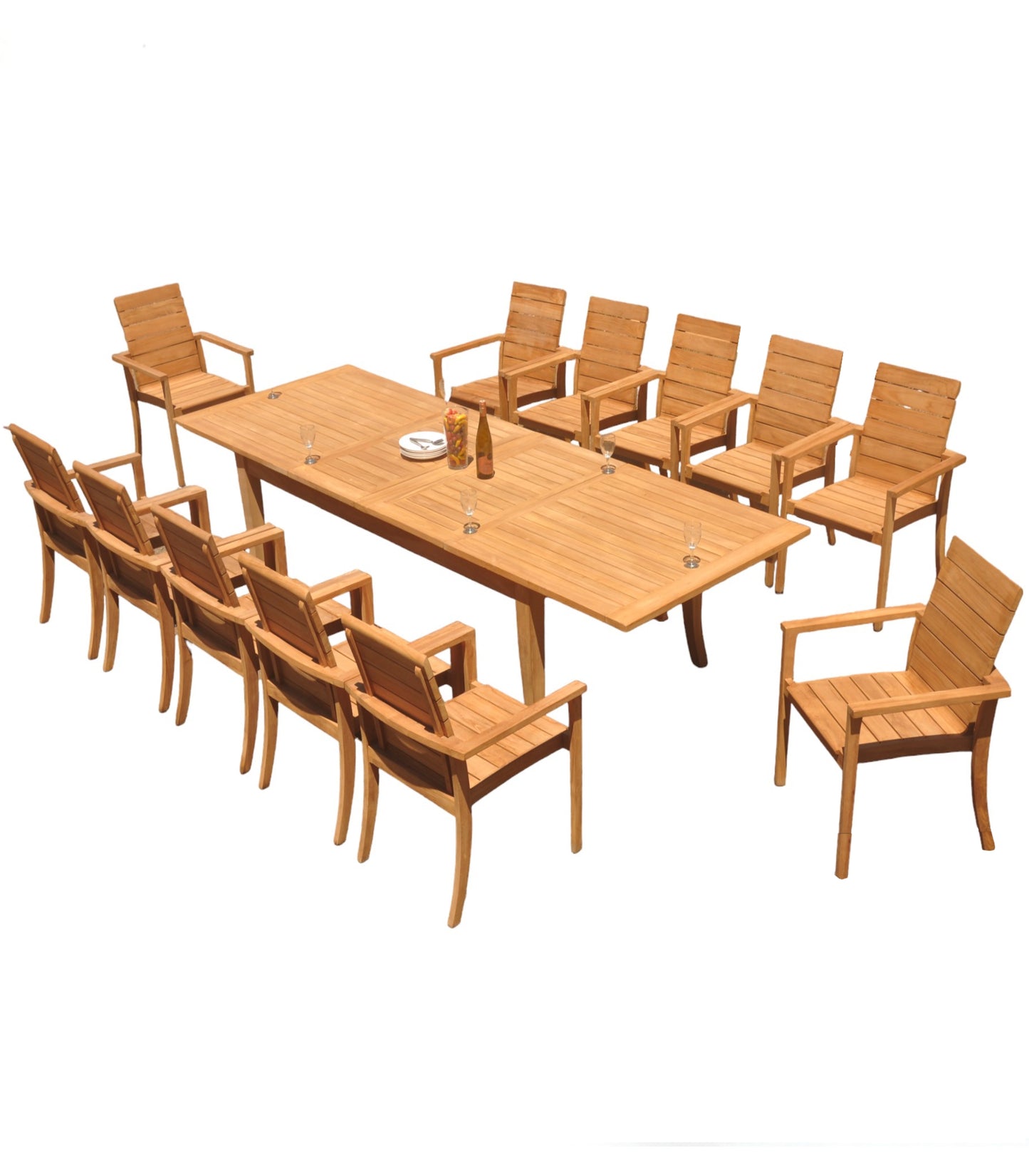 122" Atnas Dining Table with Algrave Stacking Chairs