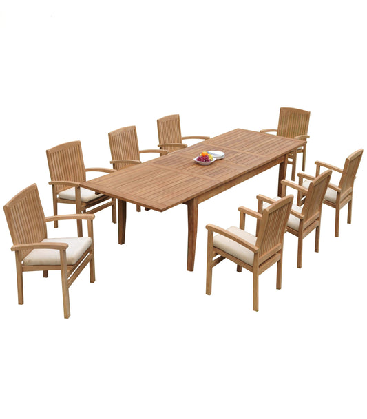 122" Atnas Dining Table with Wave Chairs