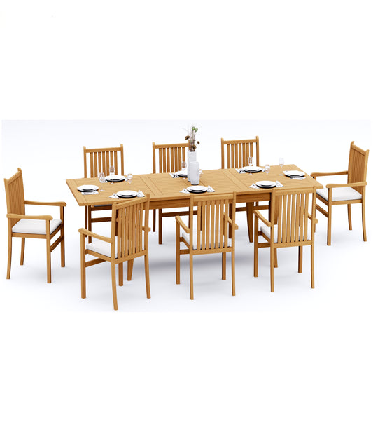122" Atnas Dining Table with Cahyo Chairs