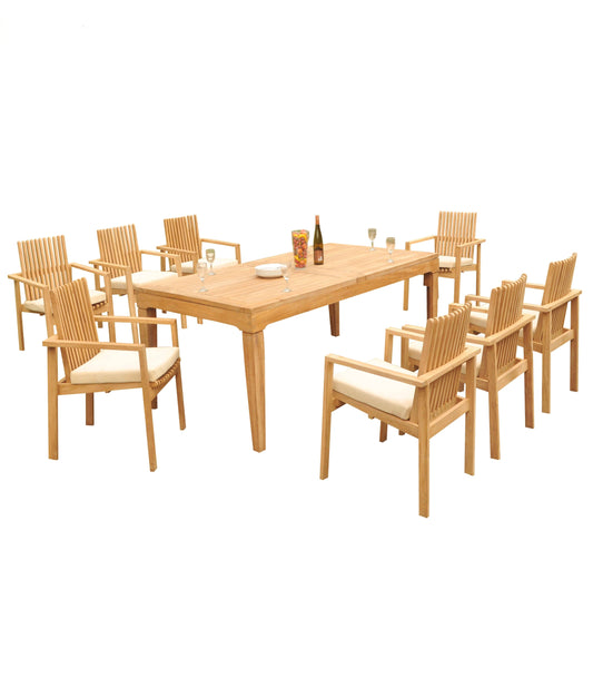 122" Caranas Dining Table with Clipper Chairs