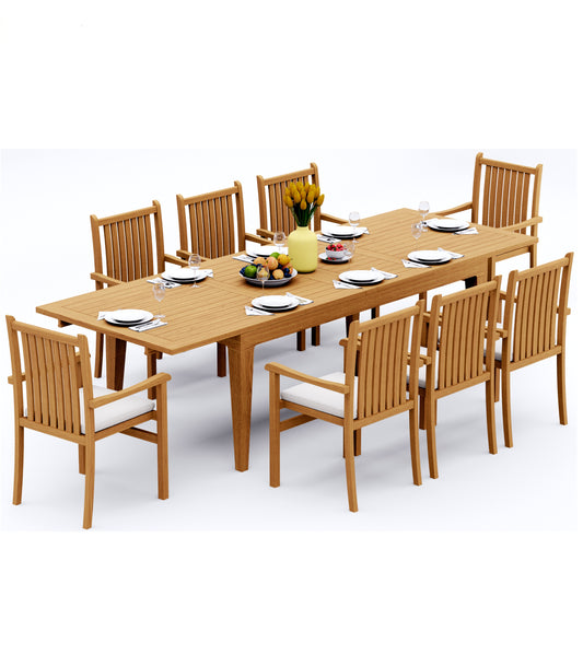 122" Caranas Dining Table with Cahyo Chairs