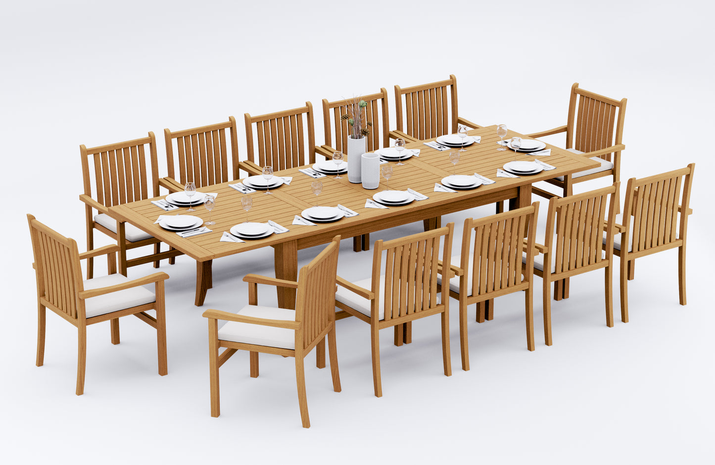 122" Atnas Dining Table with Cahyo Chairs