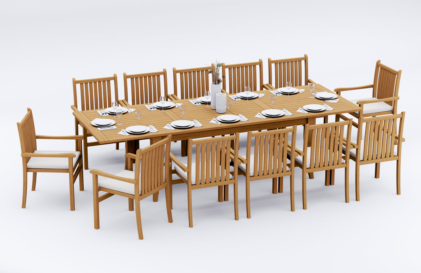 122" Atnas Dining Table with Cahyo Chairs