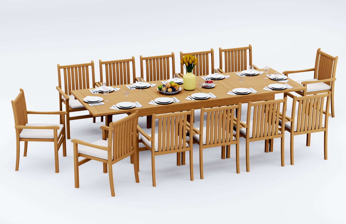 122" Caranas Dining Table with Cahyo Chairs