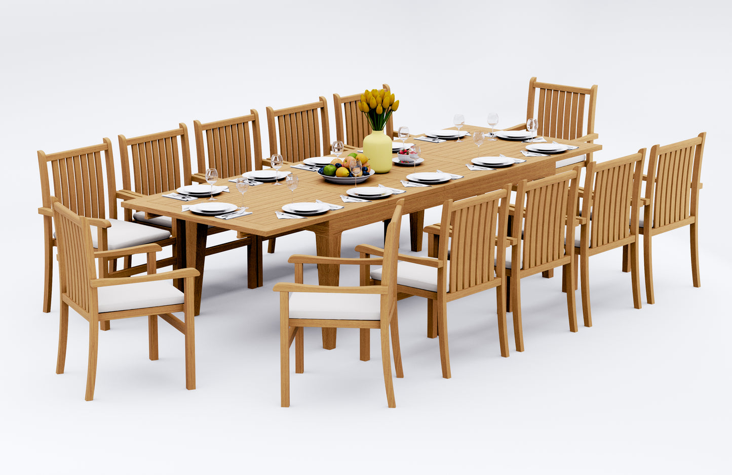 122" Caranas Dining Table with Cahyo Chairs