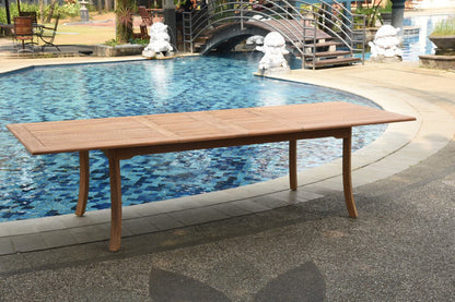 117" Double Extension Rectangle Dining Table