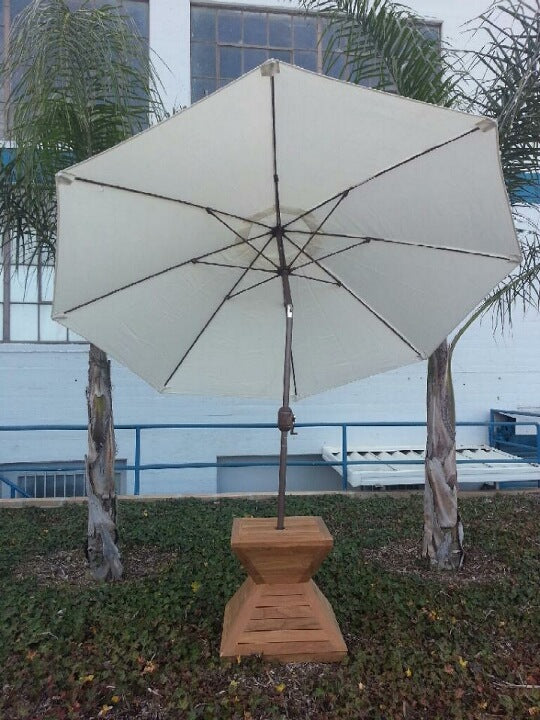 Teak Pyramid Umbrella Base Cover