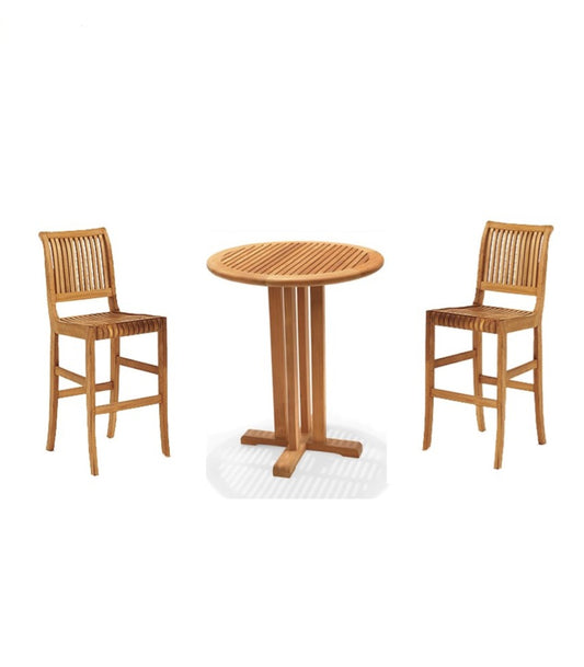 Giva Bar Set - 36" Round Table and Armless Chairs