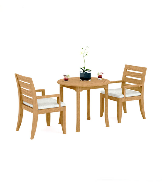 36" Round Table with Atnas Arm Chairs