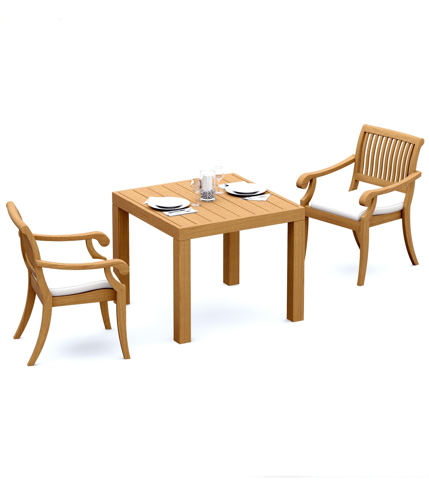 36" Square Table with Arbor Arm Chairs