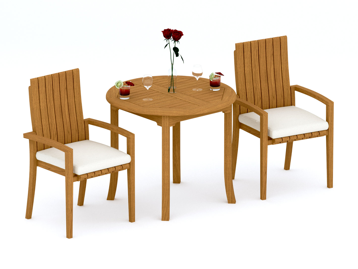 36" Round Table with Goa Chairs