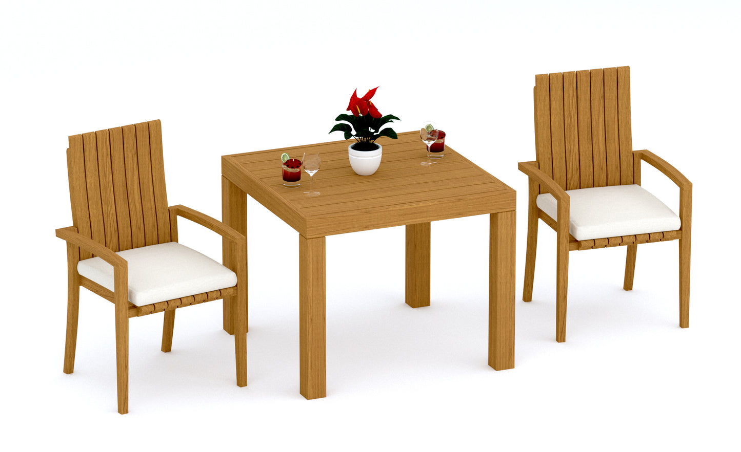 36" Square Table with Goa Chairs