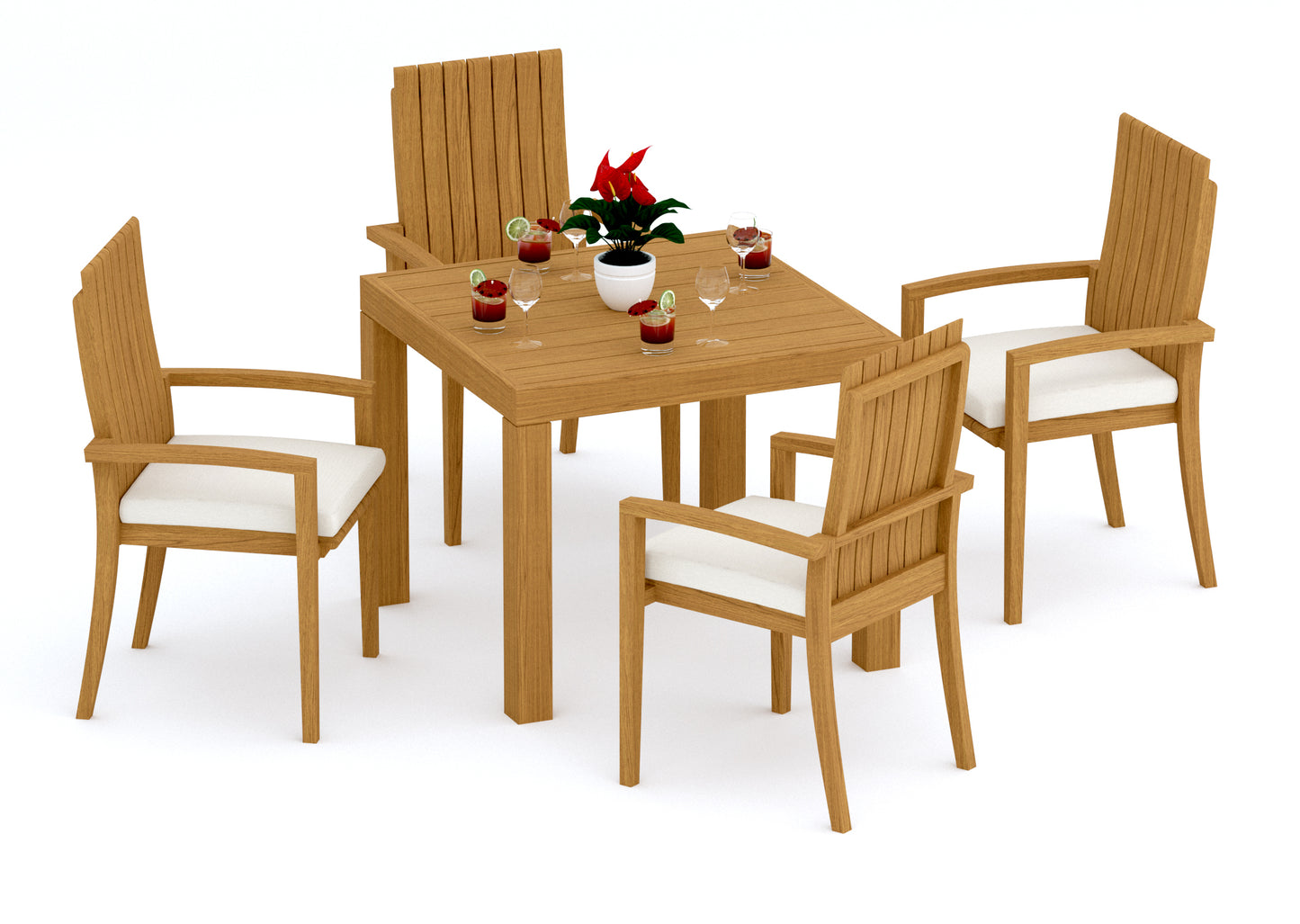 36" Square Table with Goa Chairs