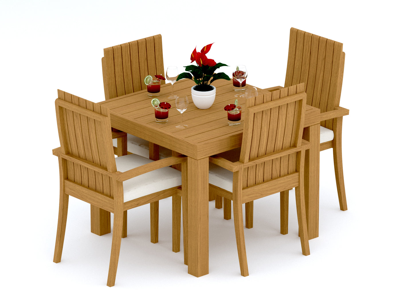 36" Square Table with Goa Chairs