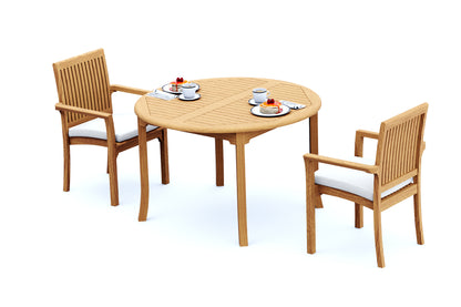 48 Fixed Round Table and with 4 Lua Chairs