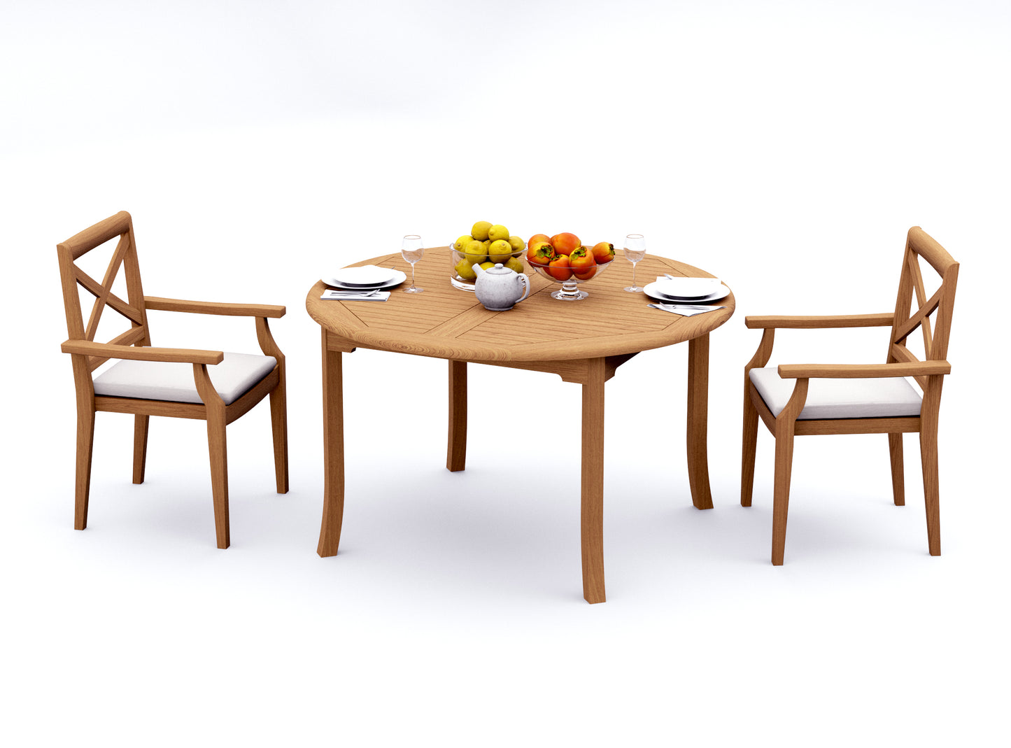 52 Round Table and with 4 Granada Chairs