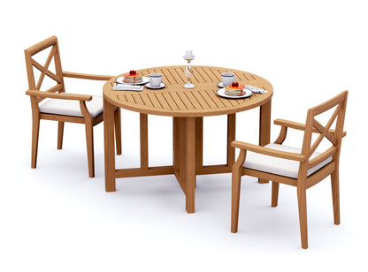 48 Round Butterfly Table and with 4 Granada Chairs