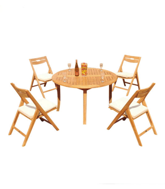 48 Fixed Round Table and with 4 Surfliner Chairs