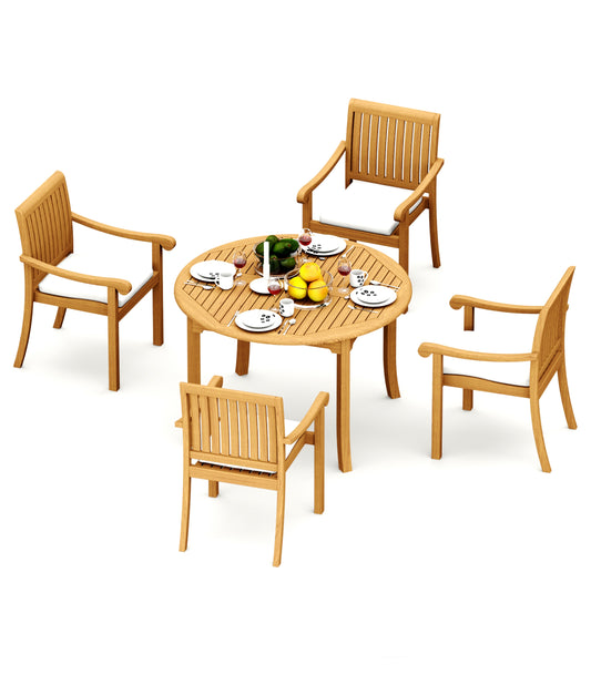 48 Fixed Round Table and with 4 Napa Chairs