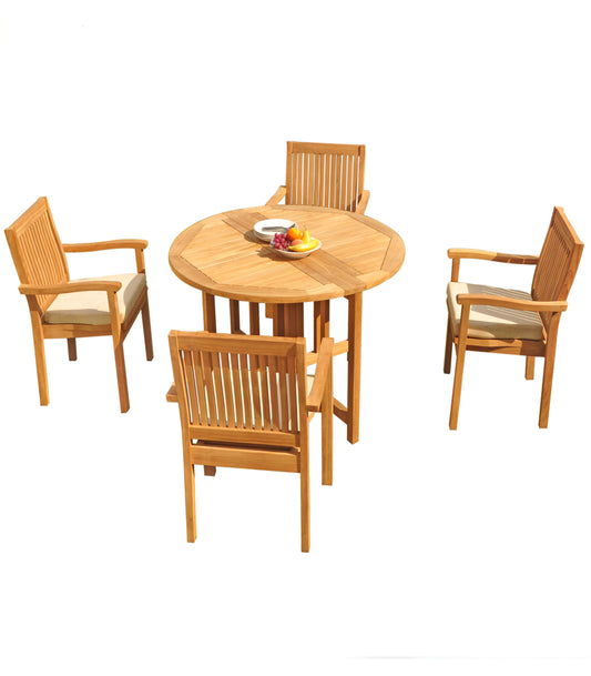 48 Round Butterfly Table and with 4 Leveb Chairs