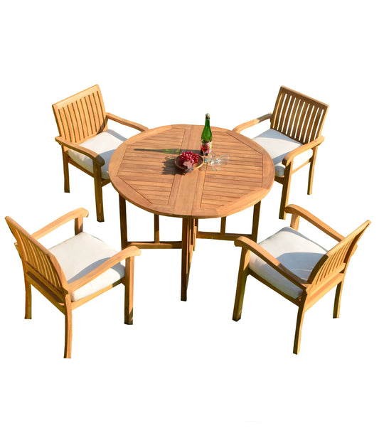 48 Round Butterfly Table and with 4 Napa Chairs