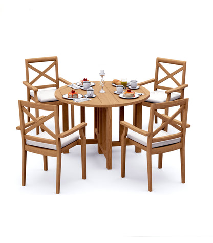 48 Round Butterfly Table and with 4 Granada Chairs