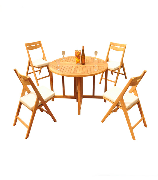 48 Round Butterfly Table and with 4 Surfliner Chairs